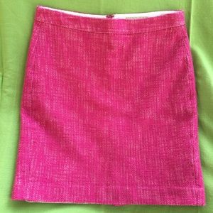 Banana Republic 6 Hot Pink Skirt Wool Tweed
